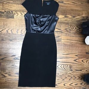 French connection fitted stretch black dress
